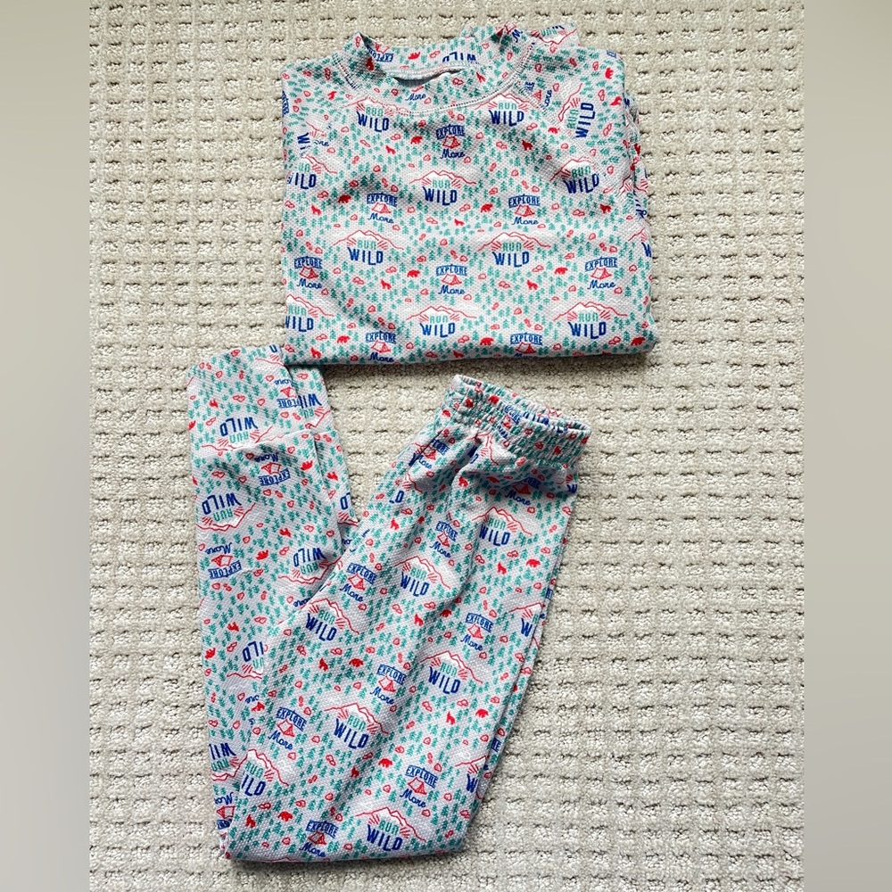 L.L Bean Wicked Warm Mid-weight Kids Long Underwear Set Unisex Size 8